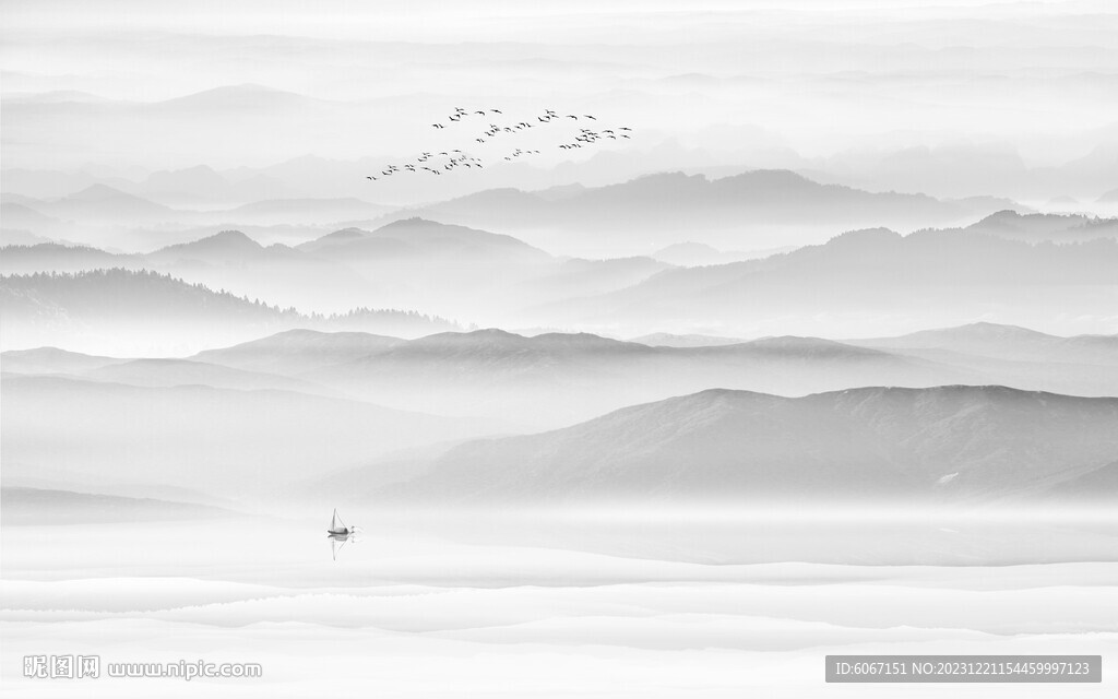 水墨山水画