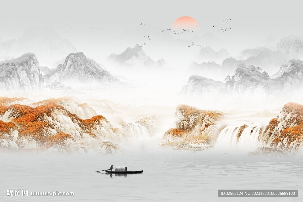 中式山水画