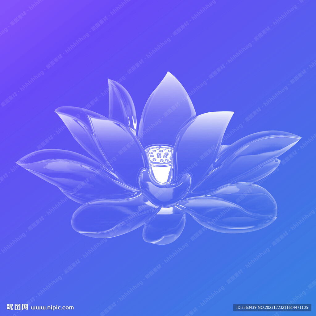 透明水晶莲花