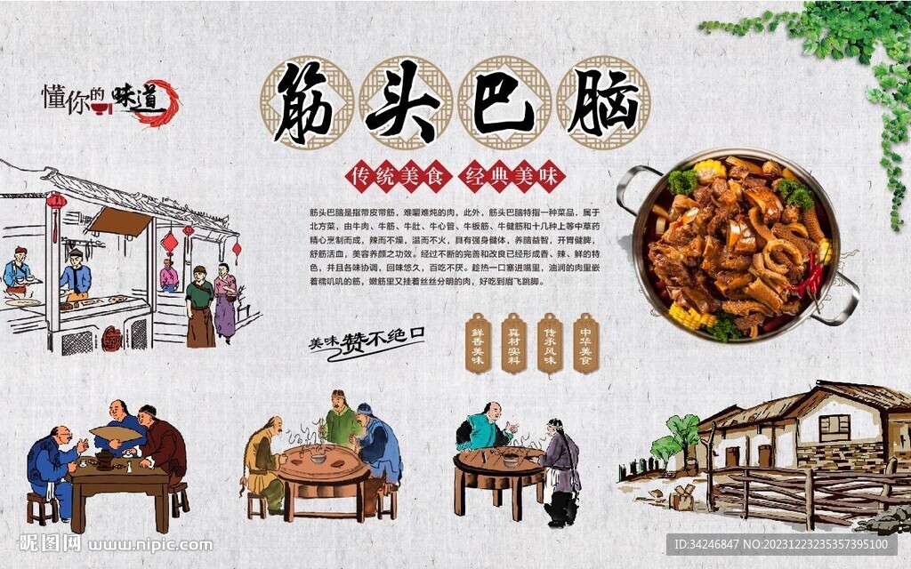 筋头巴脑