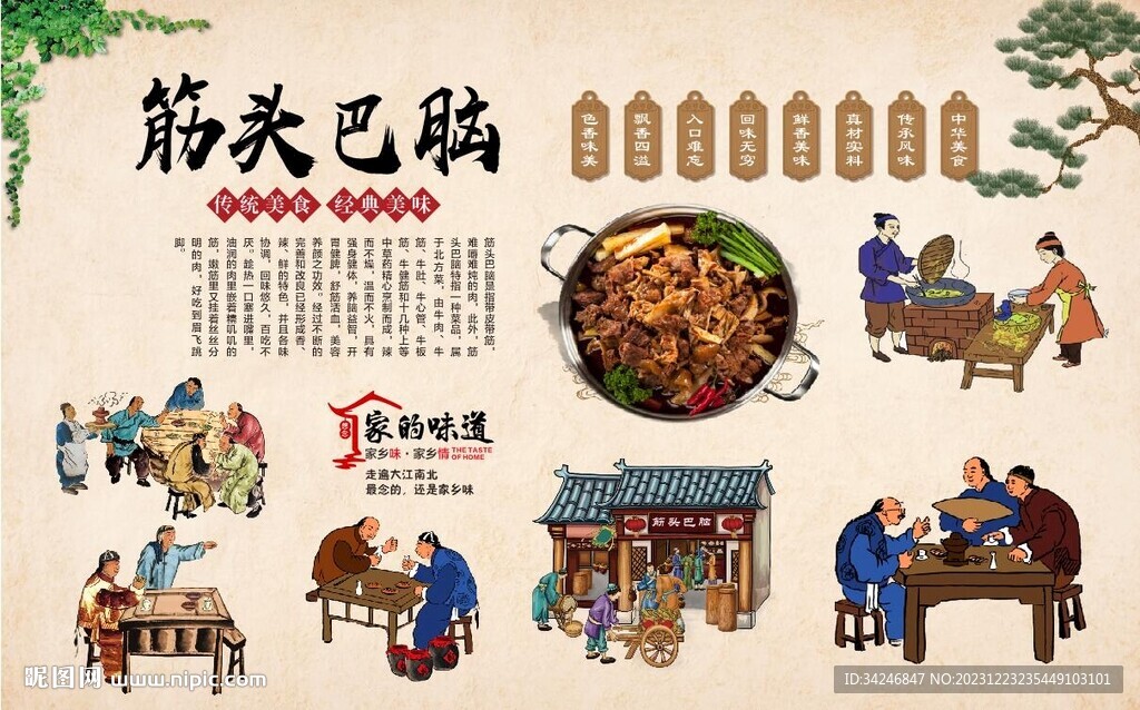 筋头巴脑