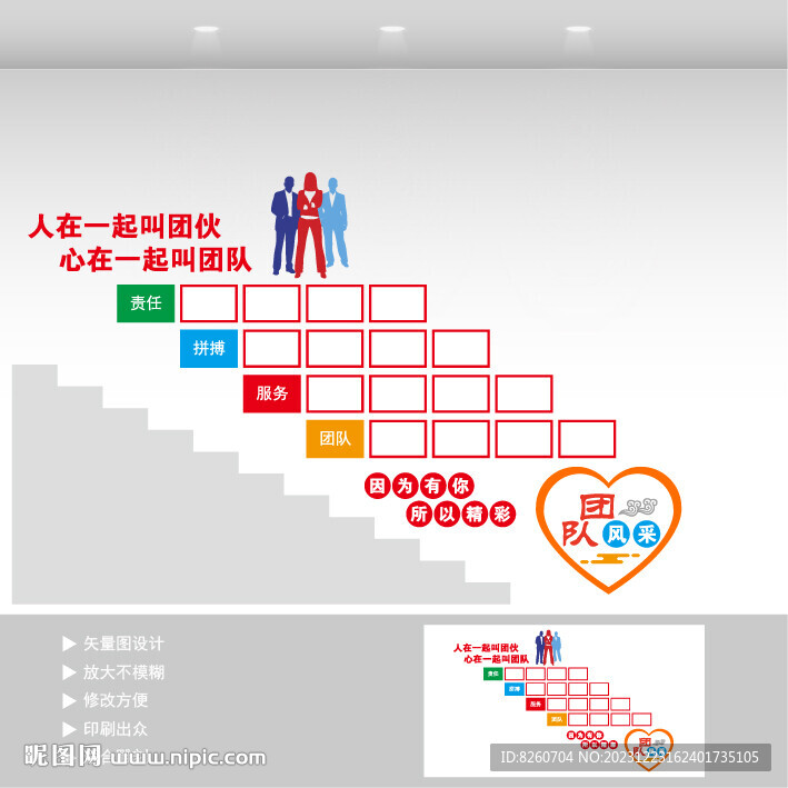企业楼梯照片墙