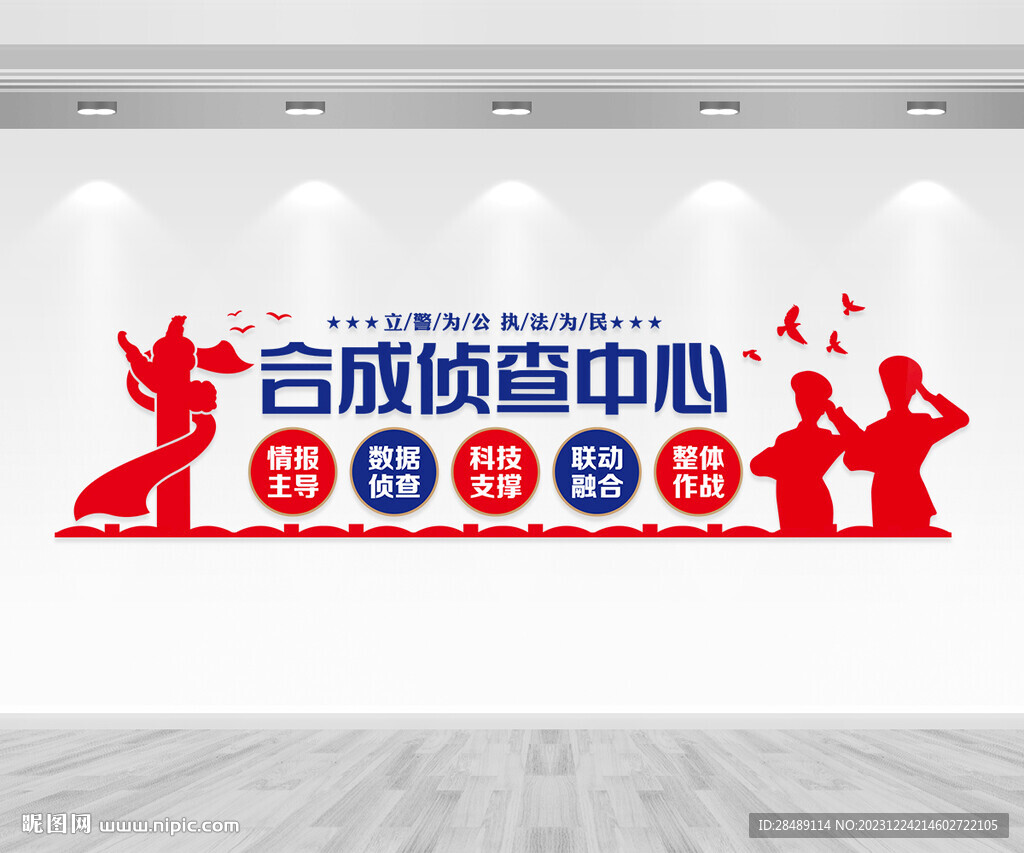 合成侦查中心文化墙