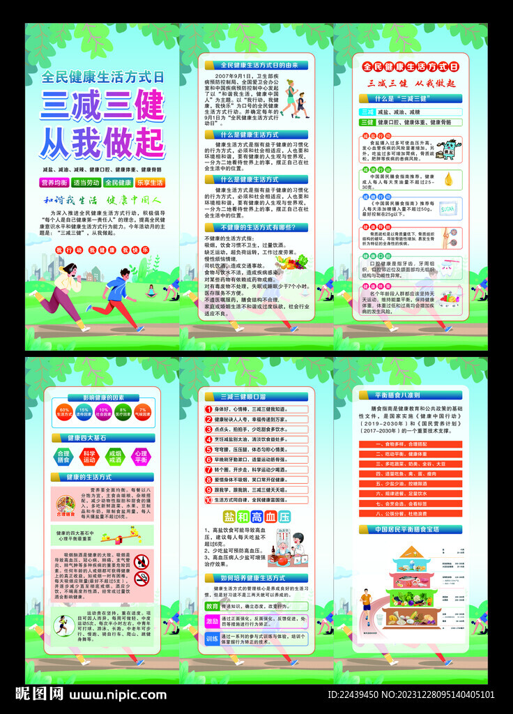 全民健康生活方式三折页