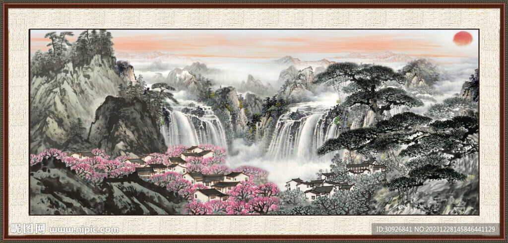 新中式山水画 