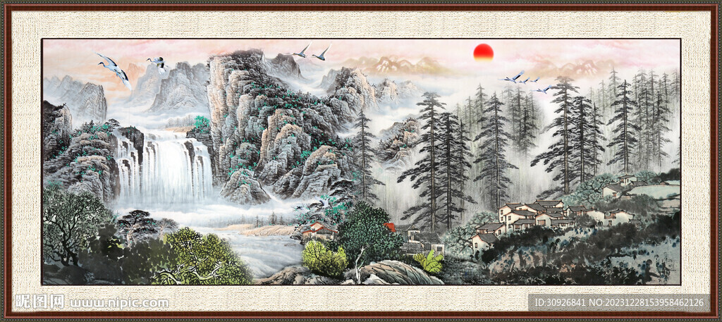 新中式山水画 