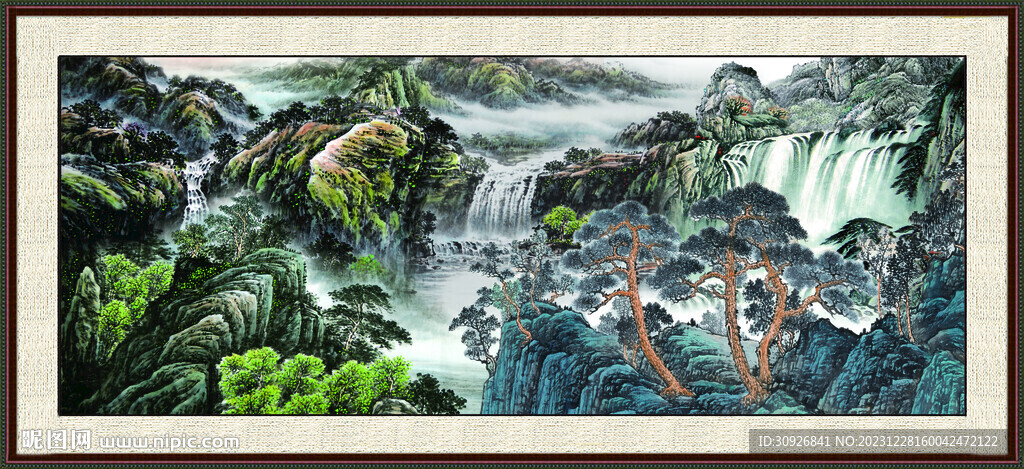长幅国画山水