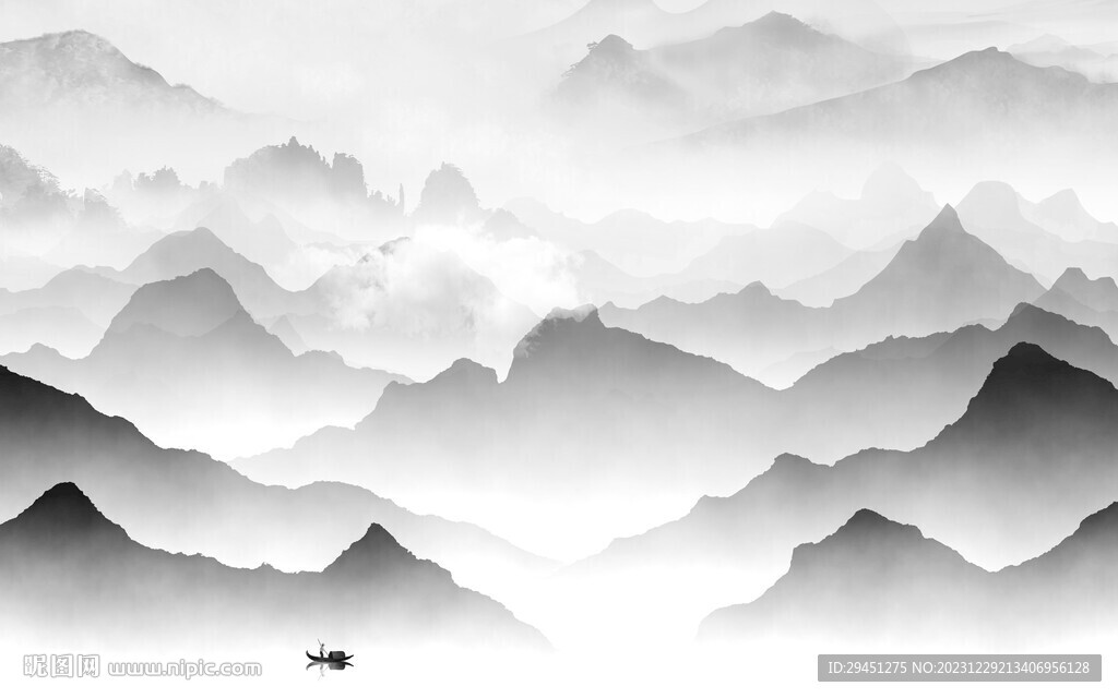 别墅 高端中式山水 TiF分层
