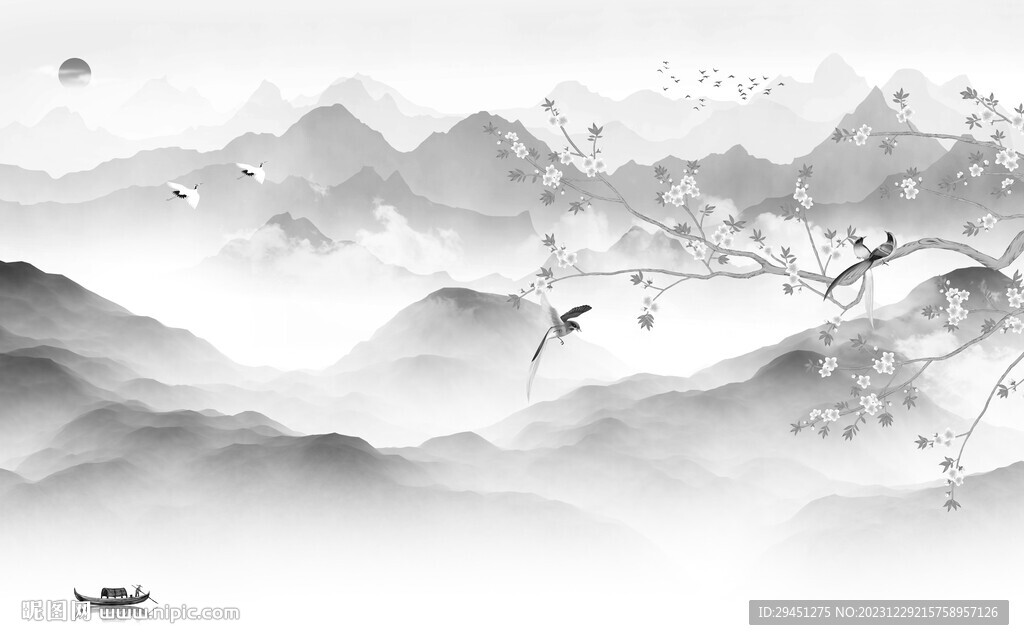 奢雅 高端中式山水 TiF分层