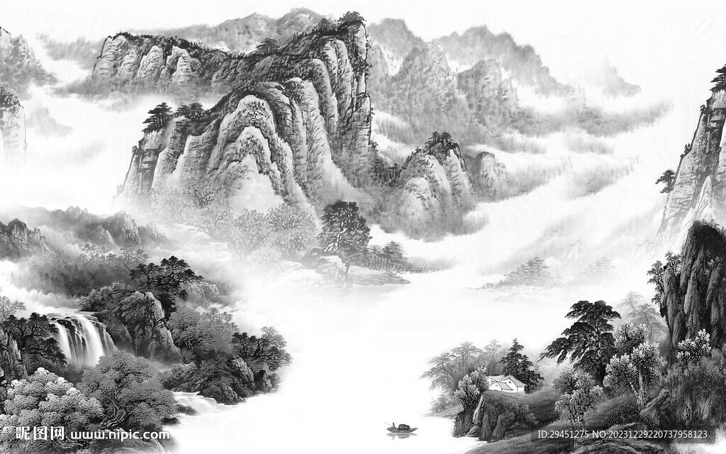 高档 高端中式山水 TiF分层