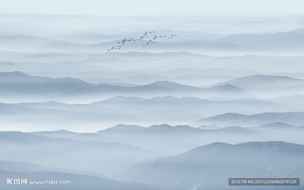 禅意水墨画背景墙