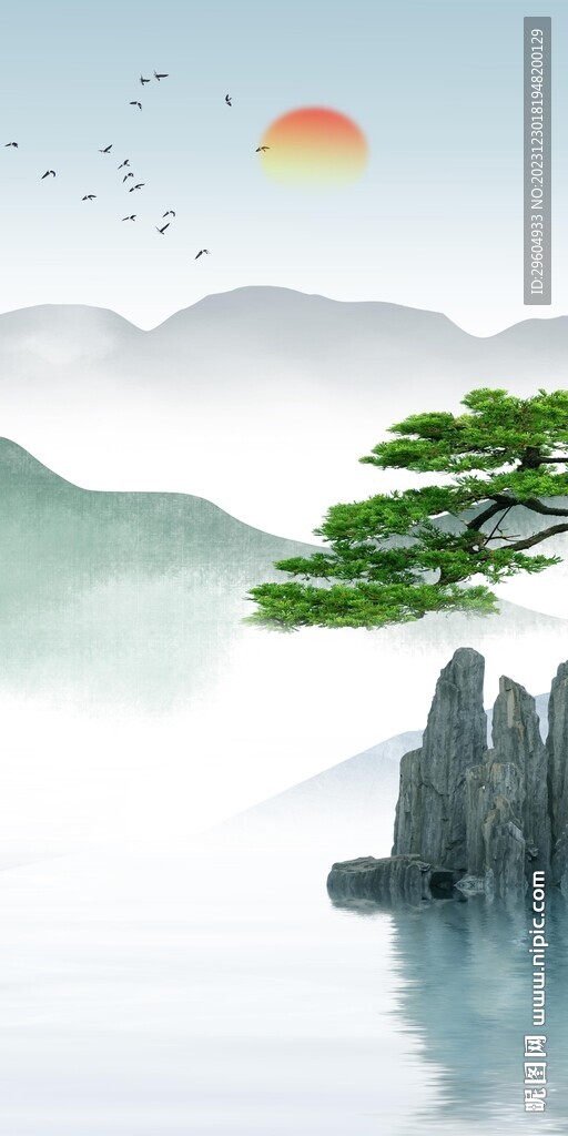 大气 中式新玄关画 TiF分层