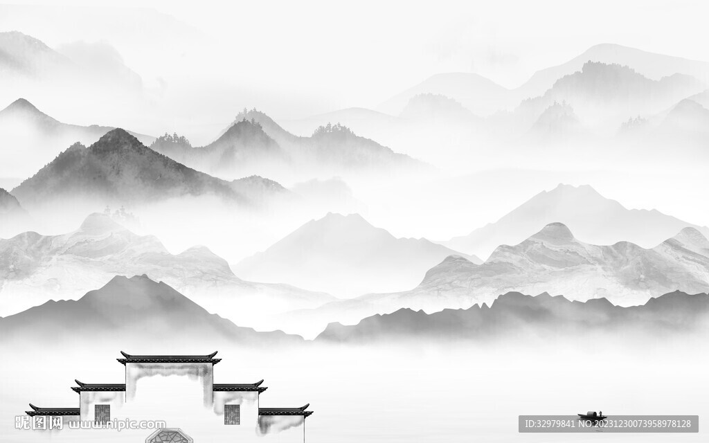 意境 灰色新品山水 TiF分层