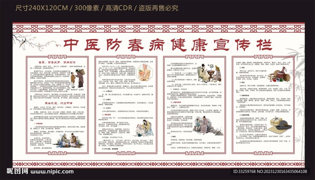 中医防春病健康宣传栏