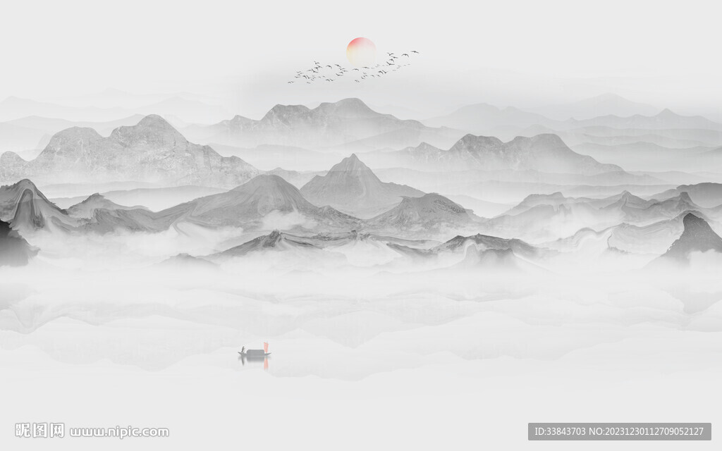 新中式意境山水画