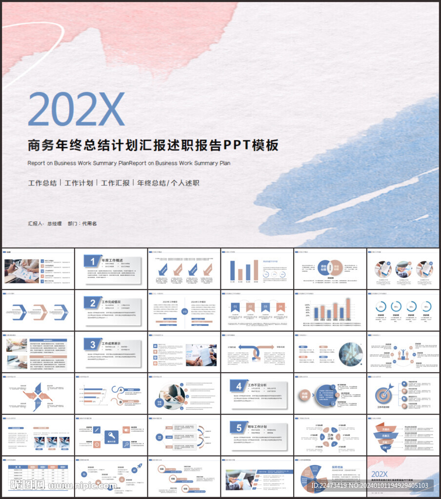 工作总结计划述职报告ppt