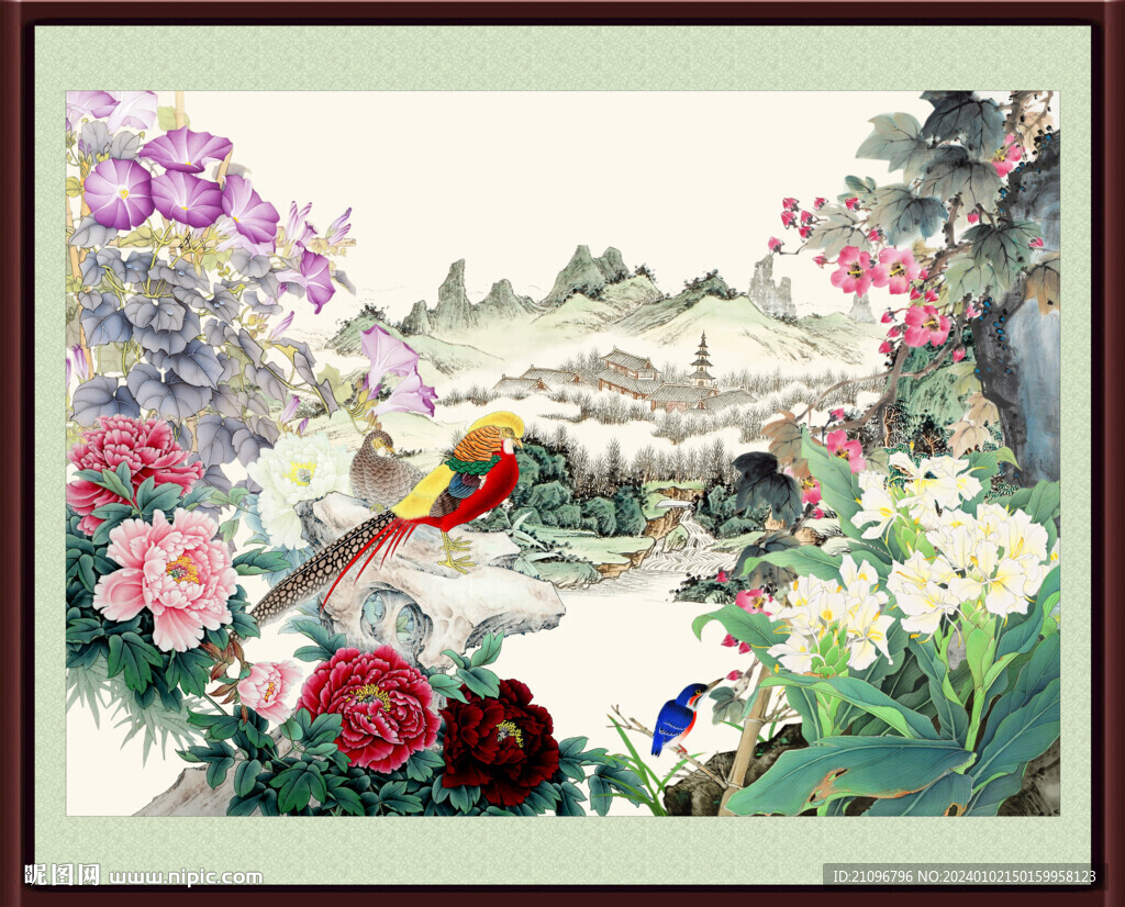 国画牡丹