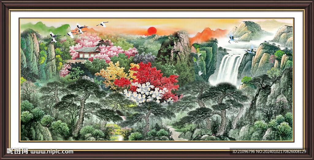 中国画山水画 