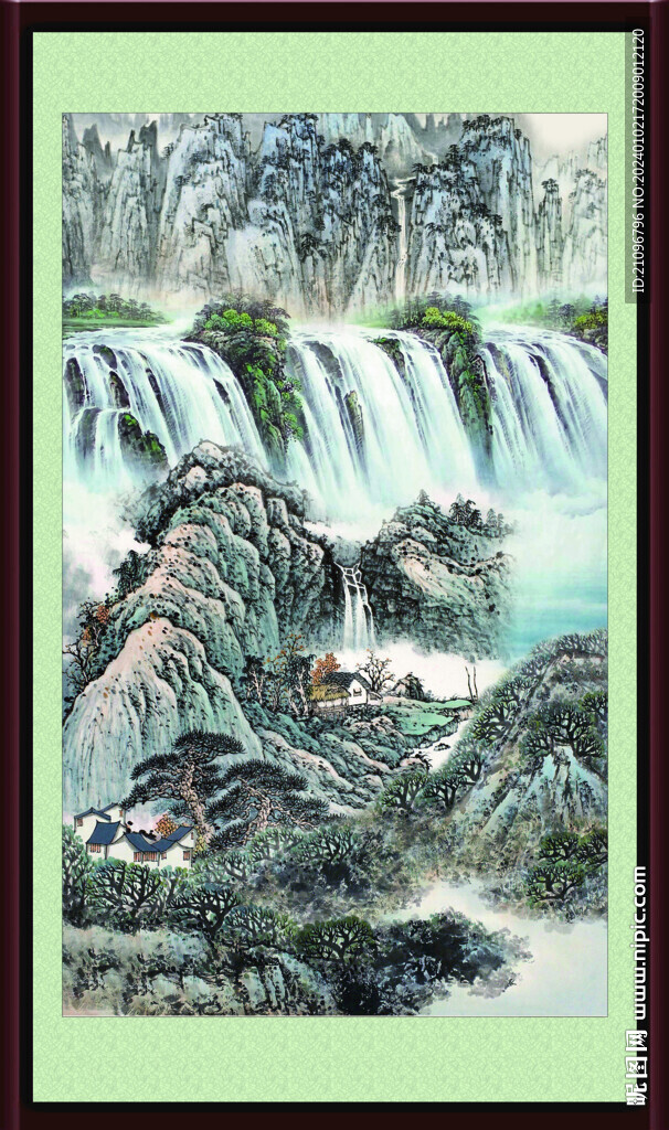 山水瀑布 