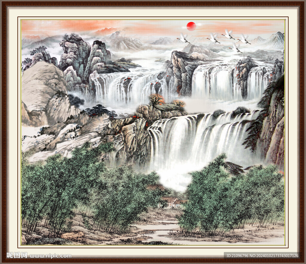 中国画山水画 