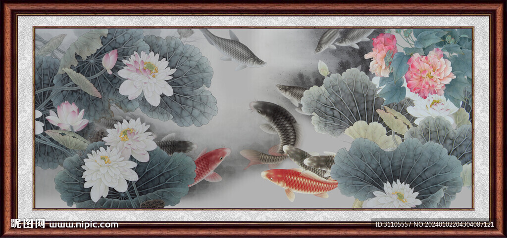 荷花装饰画 