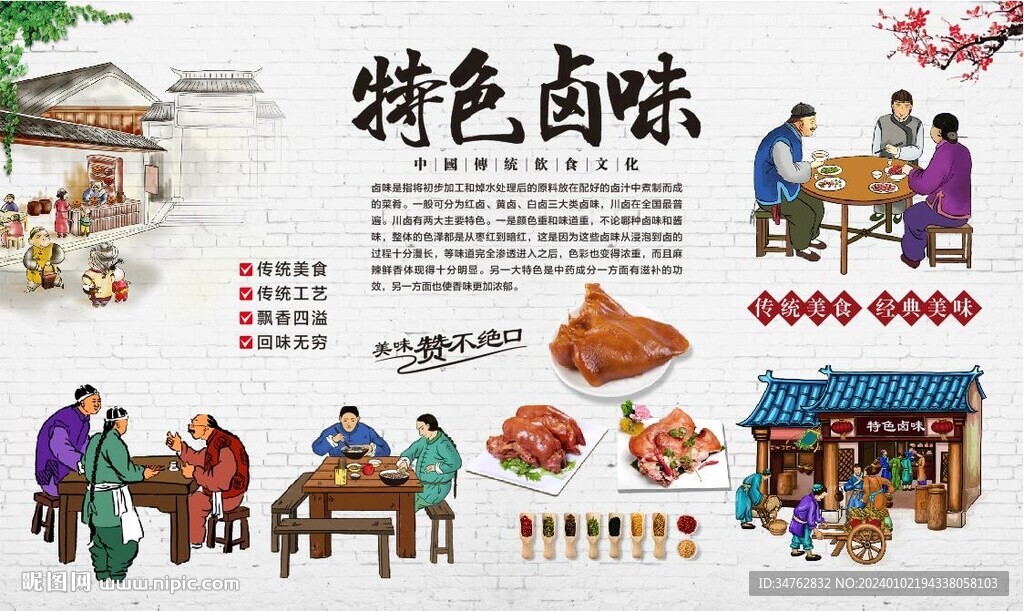 卤味卤菜背景
