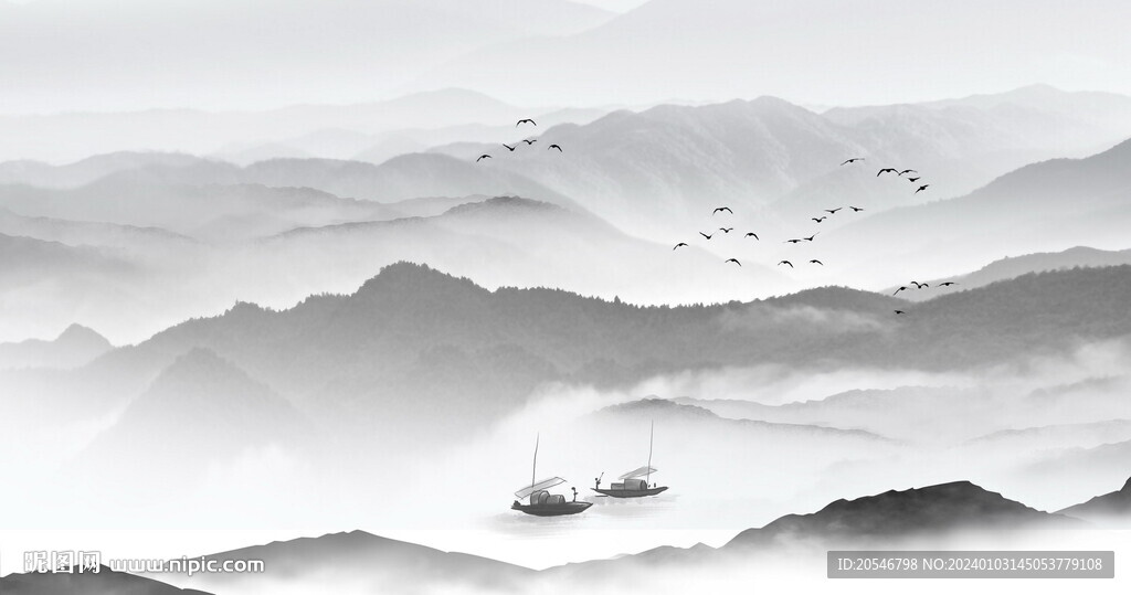 新中式山水画