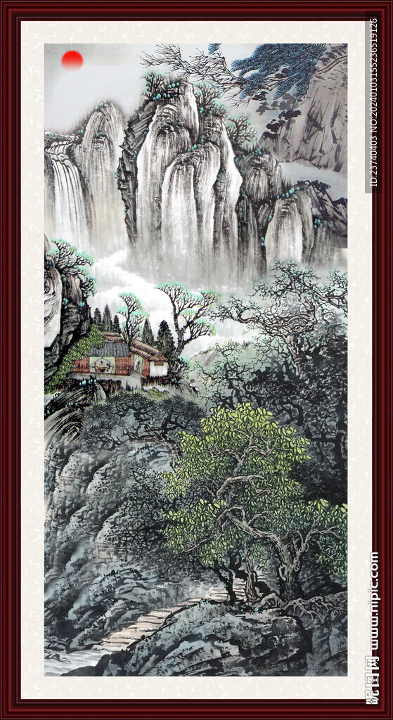 山水中堂画 