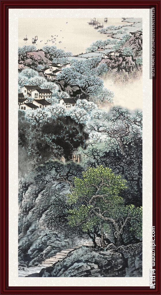 国画中堂画 