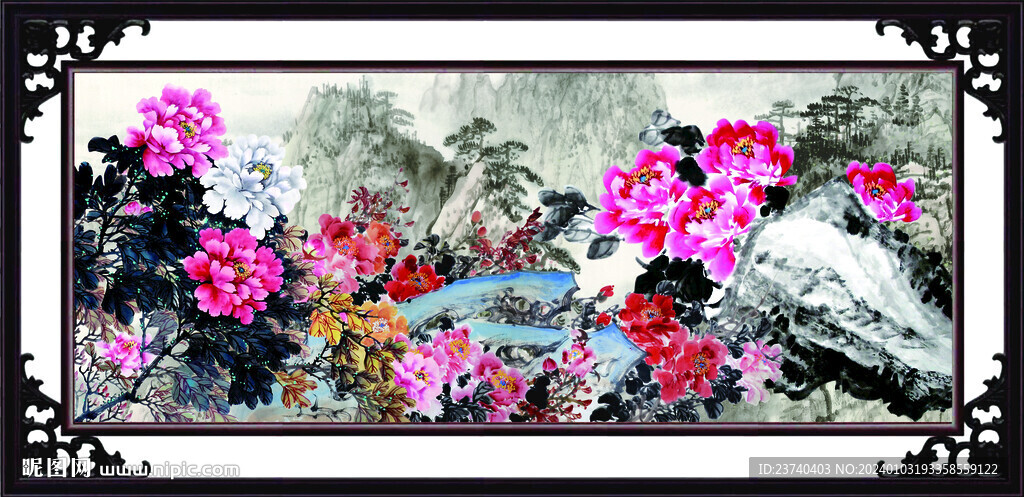 牡丹国画 