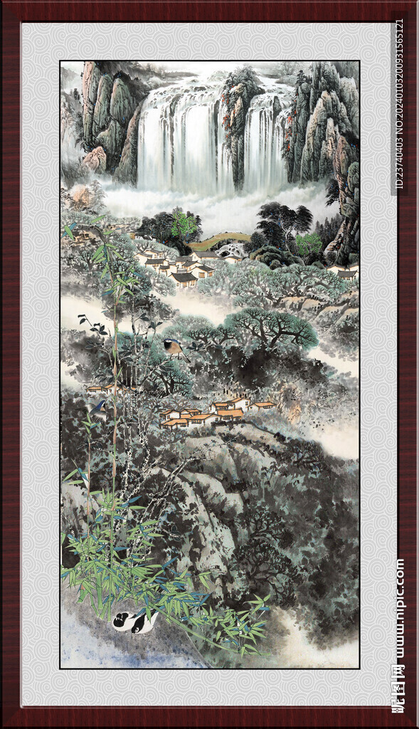 中堂画山水 