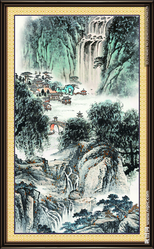 中堂画山水