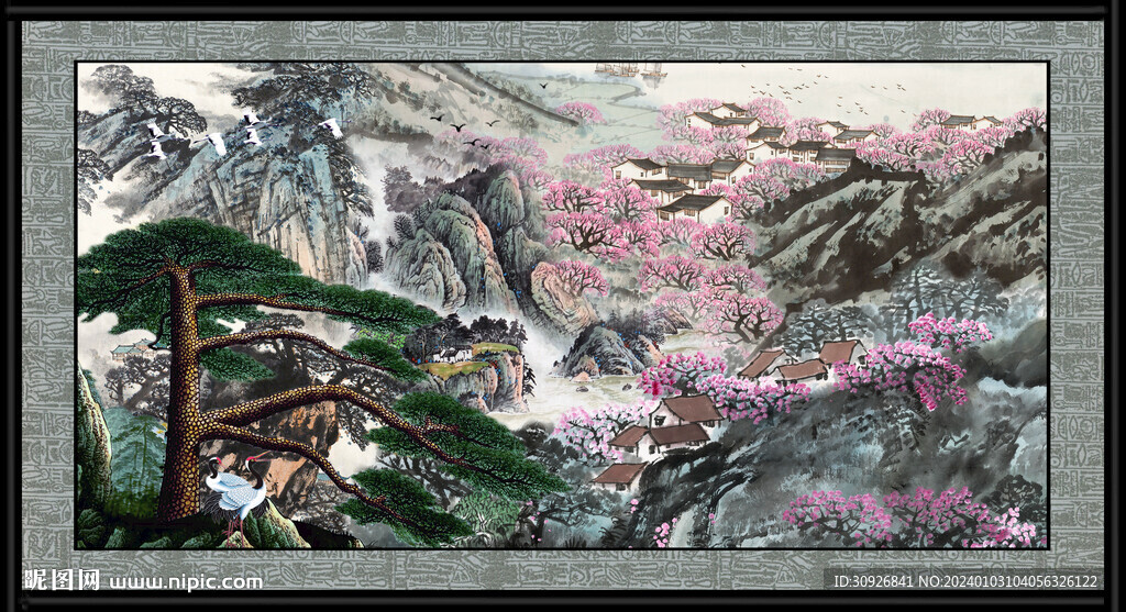 大好河山国画