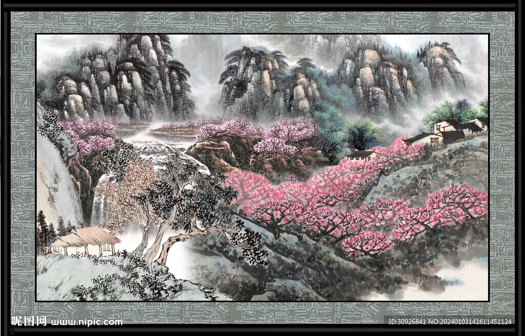 新中式山水画 