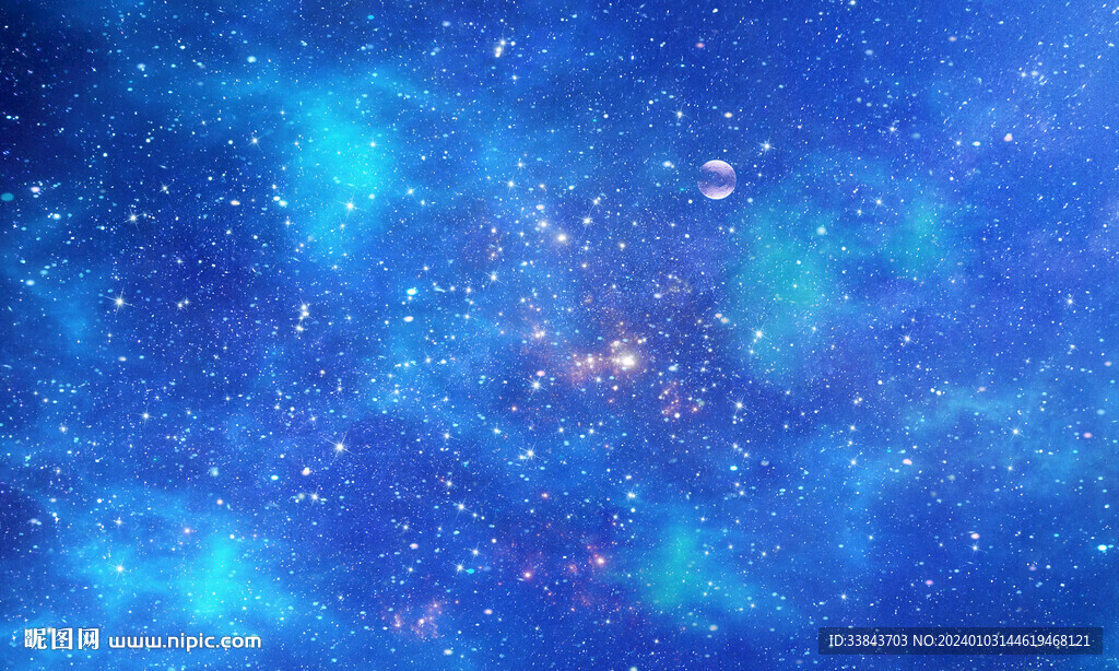 蓝色宇宙星空背景图
