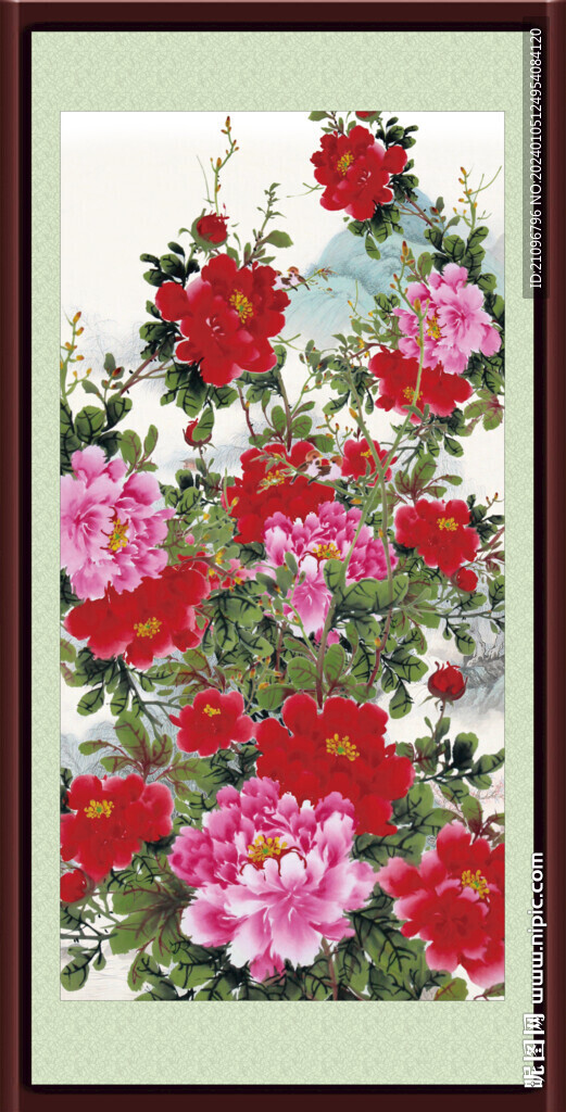 国画牡丹 