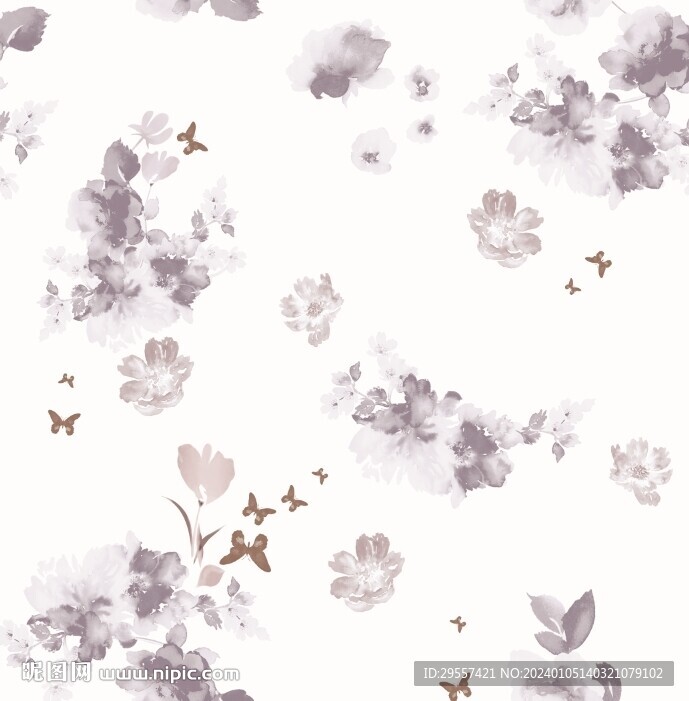 水彩花