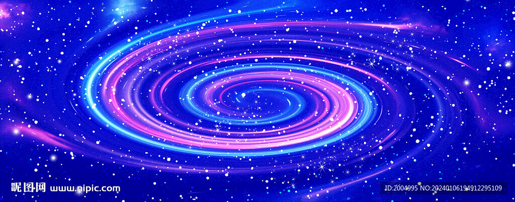 长幅旋涡星空