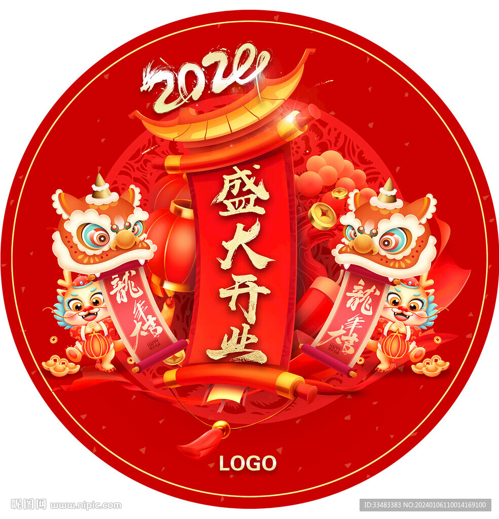 盛大开业地贴