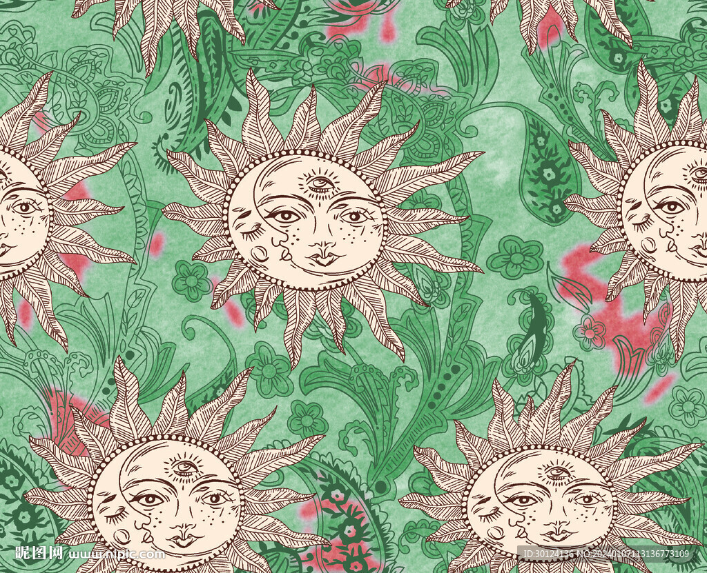 扎染花 太阳神 