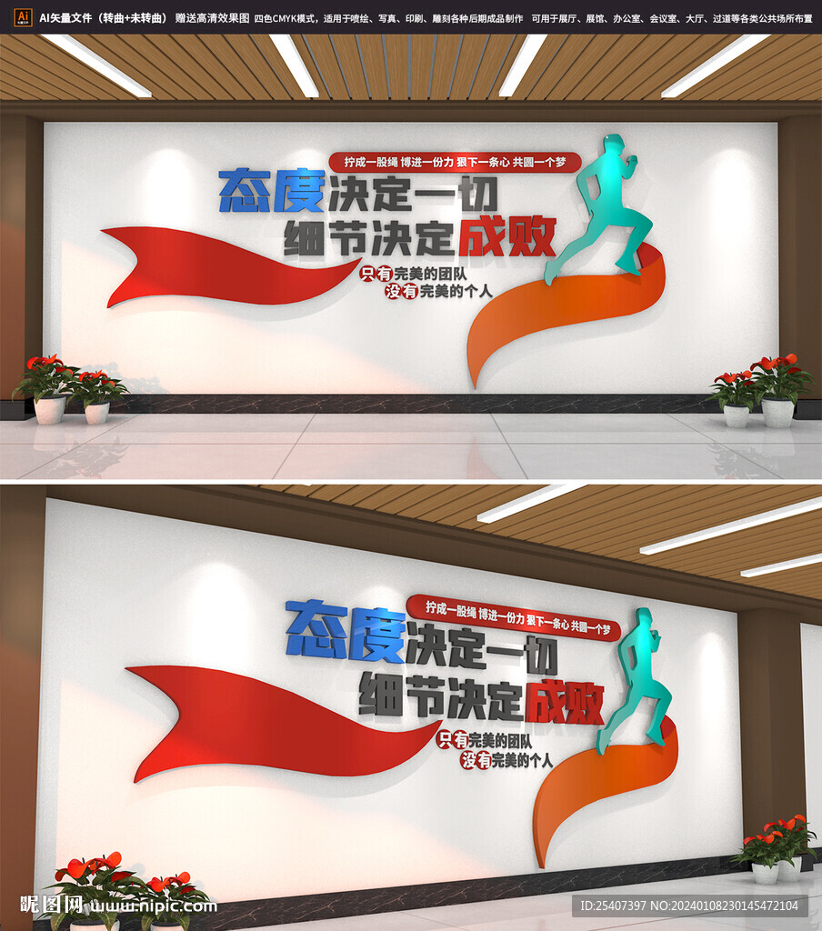 企业正能量励志标语文化墙