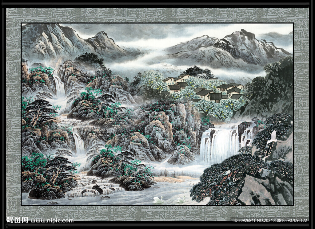 中国画山水画 