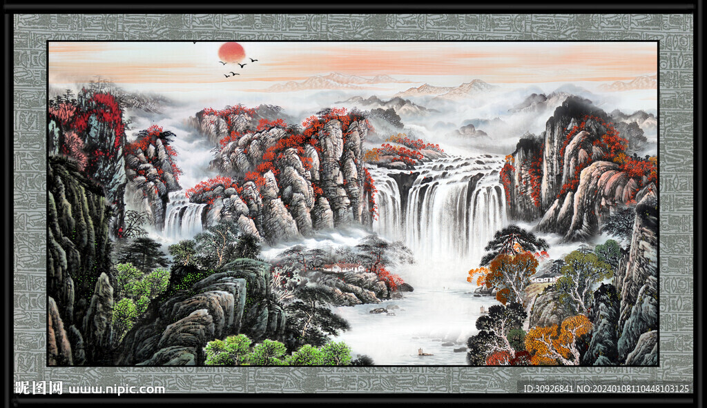 中国画山水画 