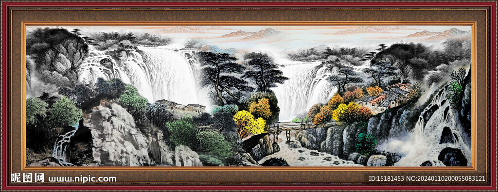 客厅山水画 