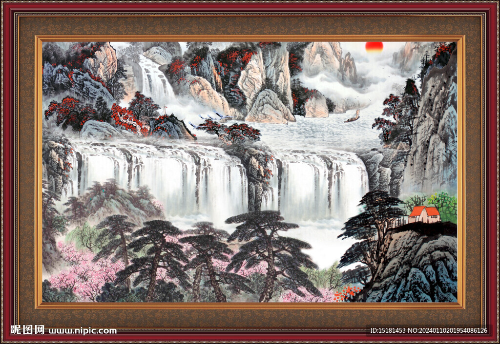 客厅山水画 