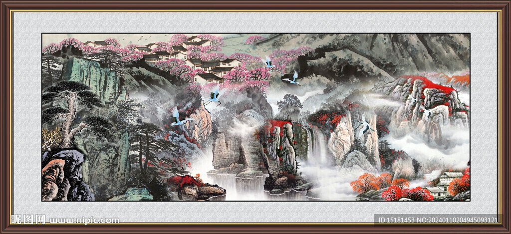 山水中堂画 