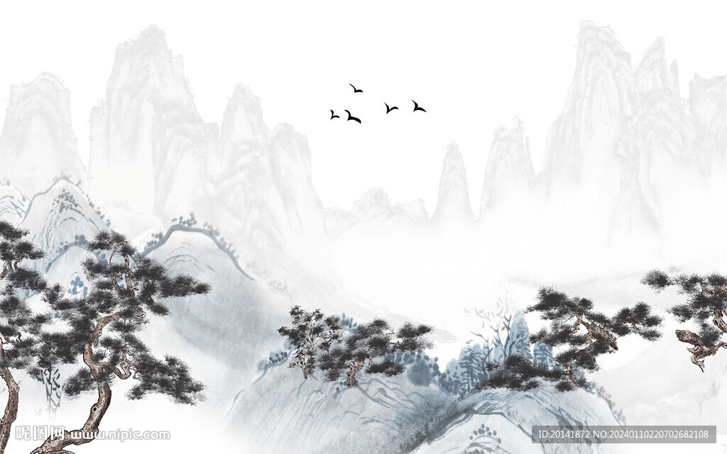 新中式水墨山水