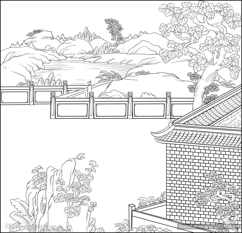 白描村落