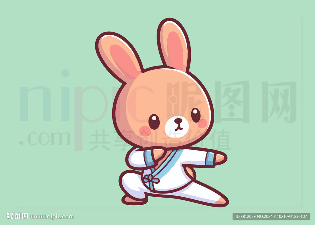 可爱小兔卡通设计