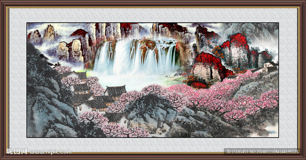 中国画山水画 
